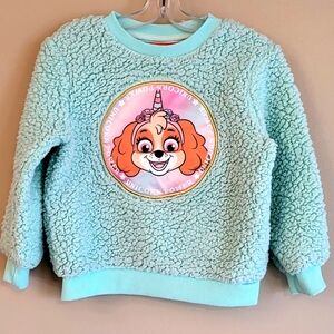 Paw Patrol Skye mint green fuzzy sweatshirt